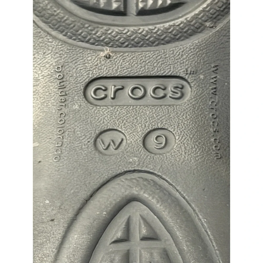 Crocs Taylor Slingback Women's Size 9 Black Comfort Flat Slip On Shoes